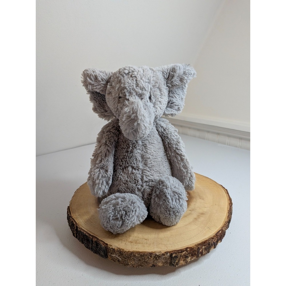 Jellycat Bashful Gray Elephant Plush 12" Stuffed Animal JCINC4343 Retired